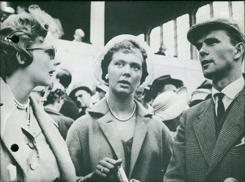 Princess Brigitte, Mr. John Devevill and Miss Lundstroem - Vintage Photograph