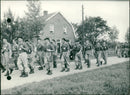 Military walking event in the Netherlands. - Vintage Photograph