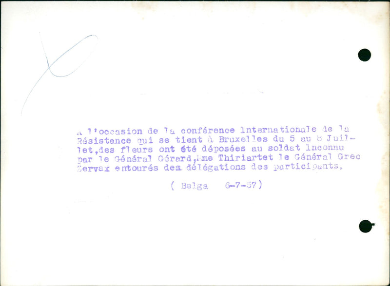 General Gerard, Mme Thiriart and General Grec Zervax - Vintage Photograph