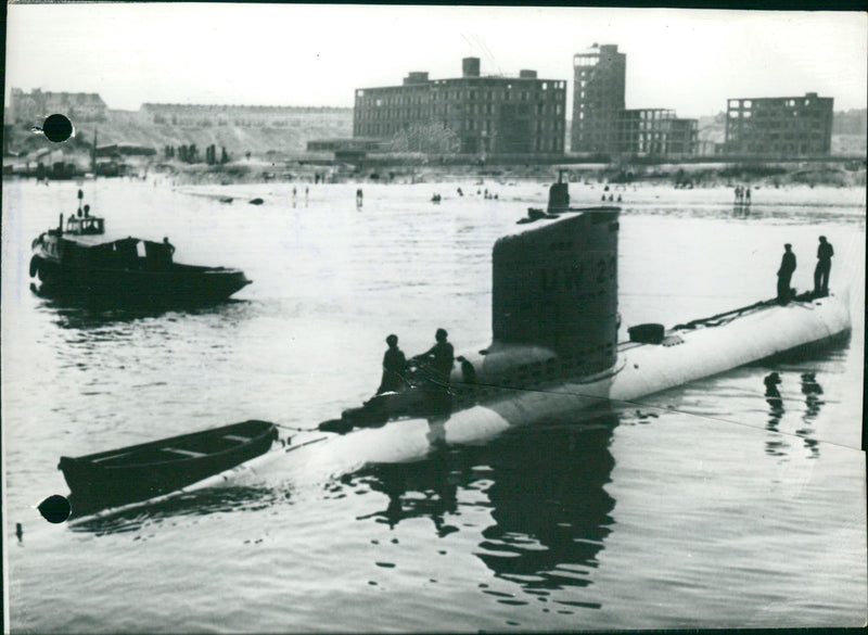 German submarine U-20. - Vintage Photograph