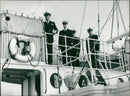 Prince Albert on board of a Navy yacht. - Vintage Photograph