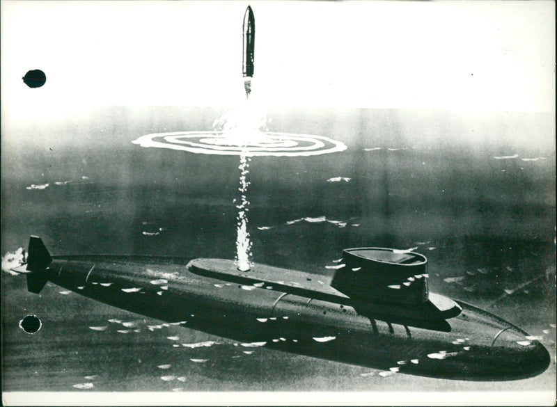 Atomic submarine, Radio-guided projectiles - Vintage Photograph