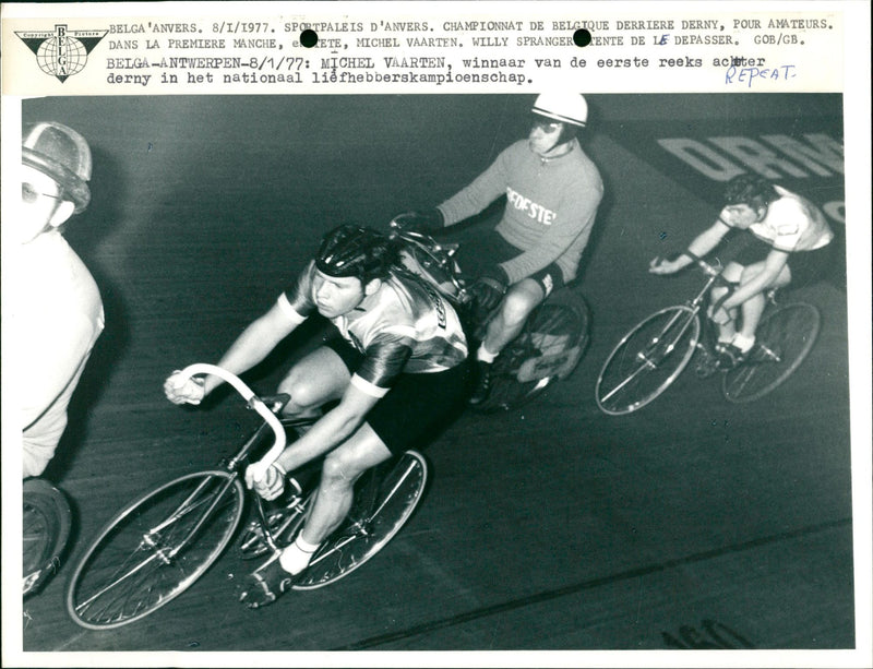 Michel Vaarten, cycling ahead - Vintage Photograph