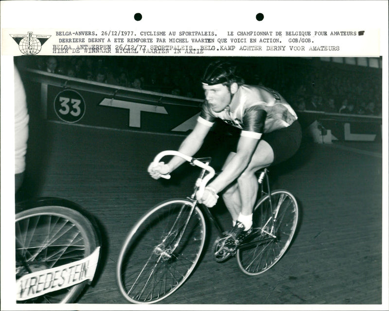 Winner Michel Vaarten in action - Vintage Photograph