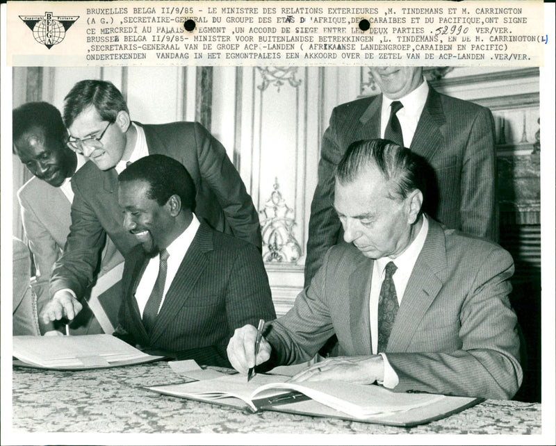 A.C.P/Belgium agreement at Egmont Palace - Vintage Photograph