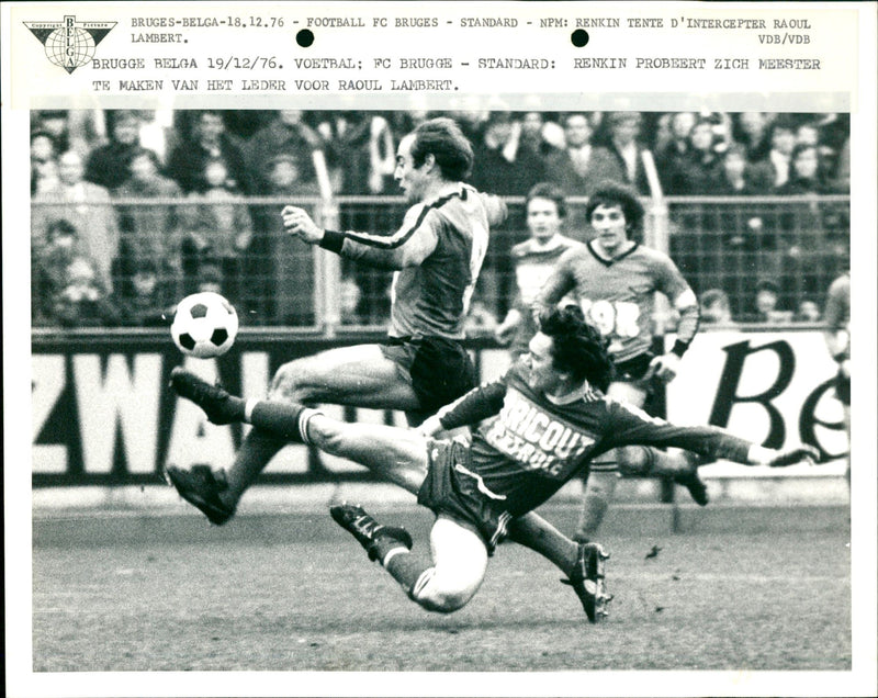 Belgian Football: Club Brugge- Standard Liege 2-1 - Vintage Photograph