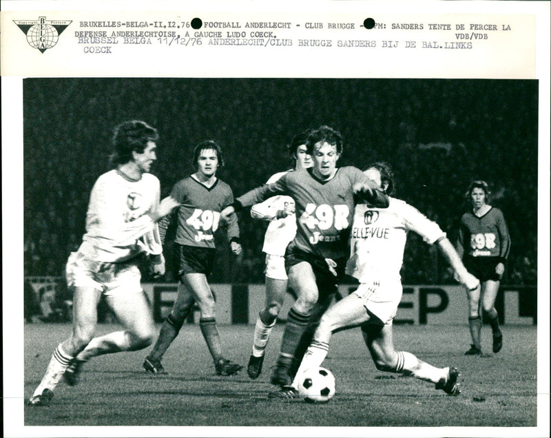 Belgian Football: RSC Anderlecht- Club Brugge - Vintage Photograph