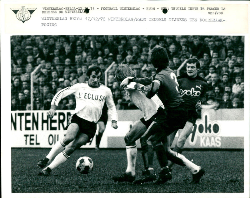 Belgian Football: Winterslag- RWDM - Vintage Photograph