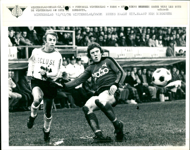 Belgian Football: Winterslag- RWDM - Vintage Photograph