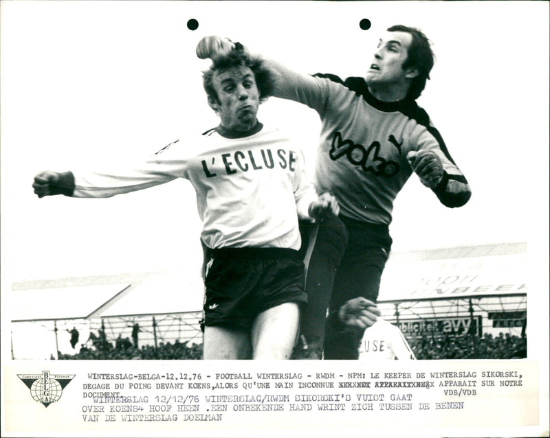 Belgian Football: Winterslag- RWDM - Vintage Photograph