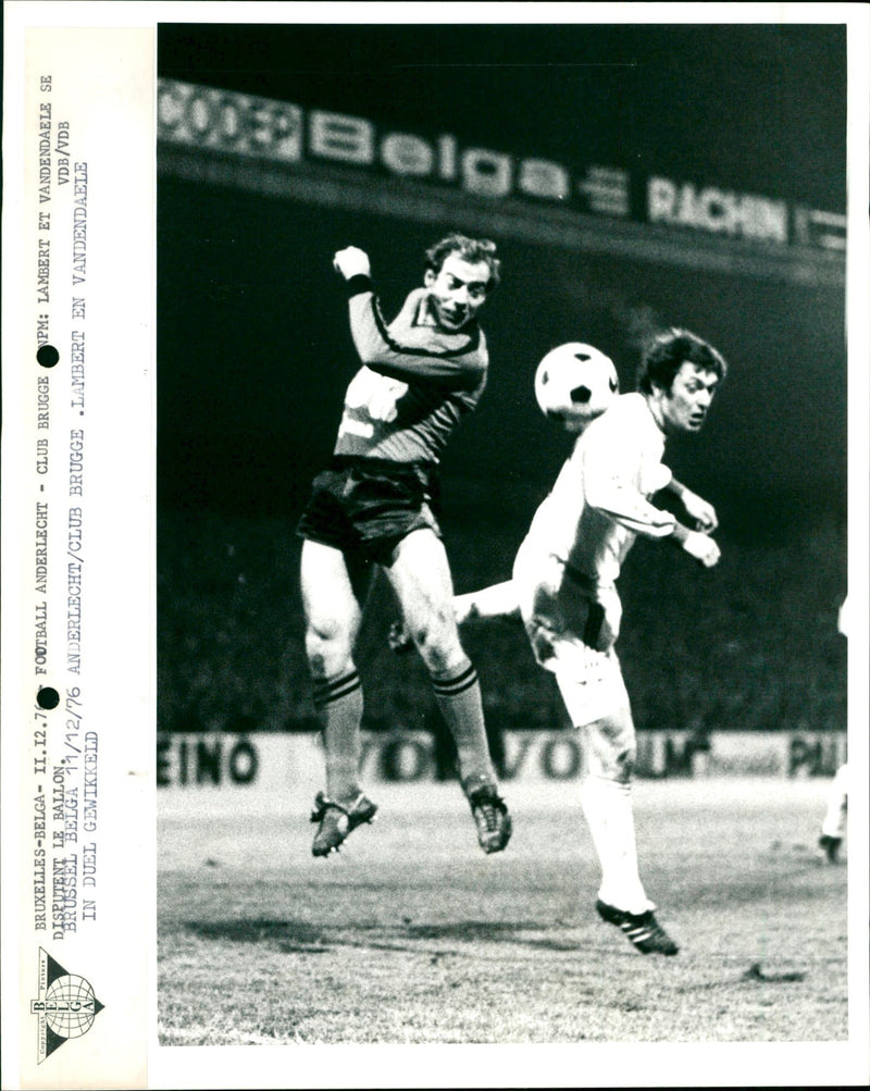 Belgian Football: RSC Anderlecht- Club Brugge - Vintage Photograph
