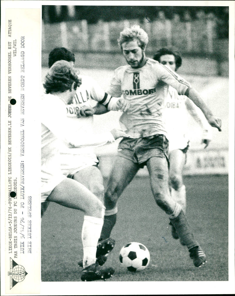 Belgian soccer: FC Liegeois vs SK beveren - Vintage Photograph