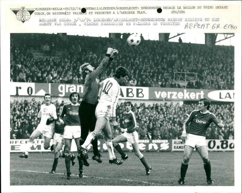 Belgian Soccer: KSC Lokeren vs RSC Anderlecht - Vintage Photograph