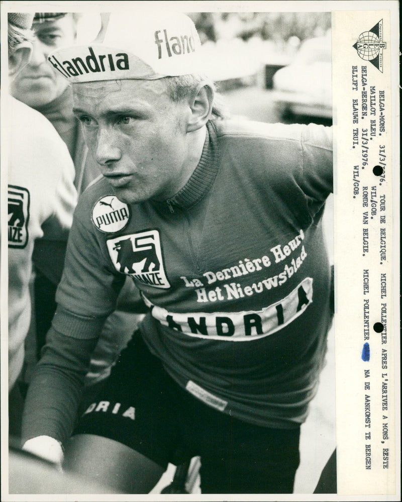 Tour of Belgium. Michel Pollentier - Vintage Photograph