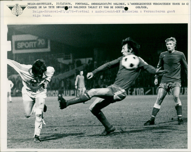 Belgian Football: RSC Anderlecht- KV Mechelen 2-2 - Vintage Photograph
