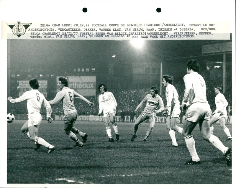 Belgian Cup Football: Charleroi vs Anderlecht - Vintage Photograph