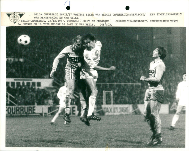 Football match:  Charleroi vs Anderlecht - Vintage Photograph