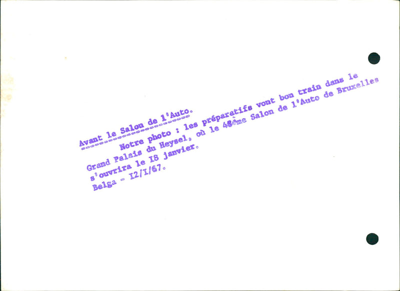 Auto show in Brussels - Vintage Photograph