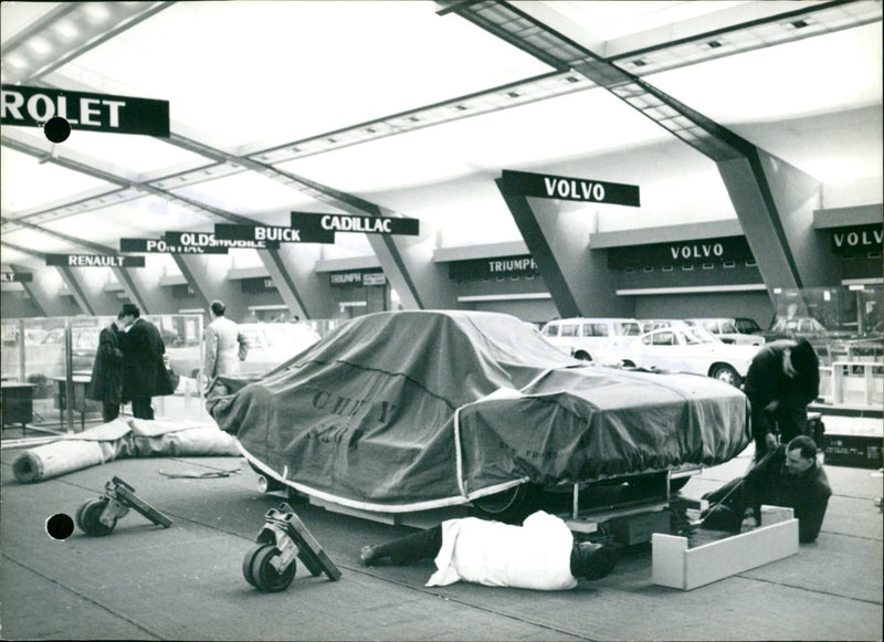 Auto show in Brussels - Vintage Photograph