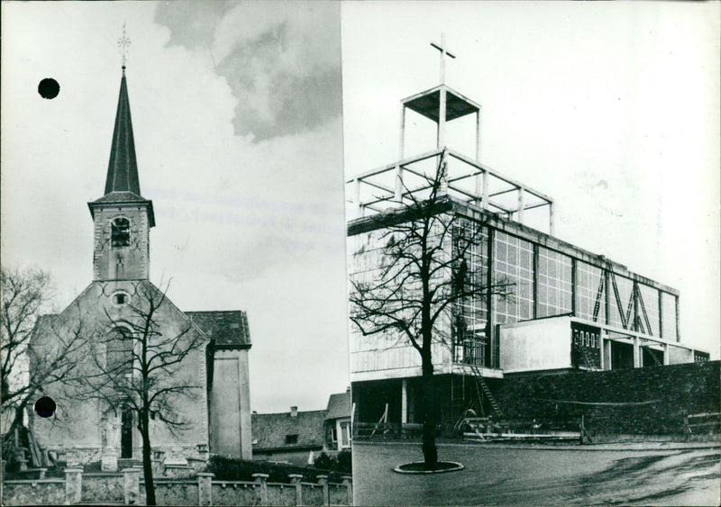 Notre-Dame church in Stockel - Vintage Photograph