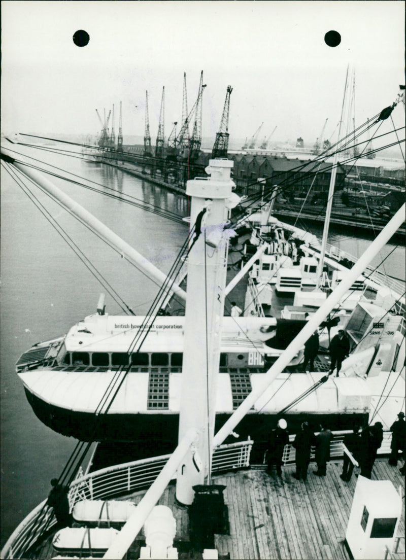 Hovercrafts on cruise ship - Vintage Photograph