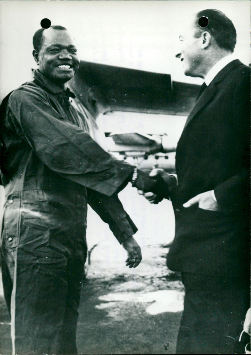 President François Tombalbaye of the Republic of Chad flew fast - Vintage Photograph