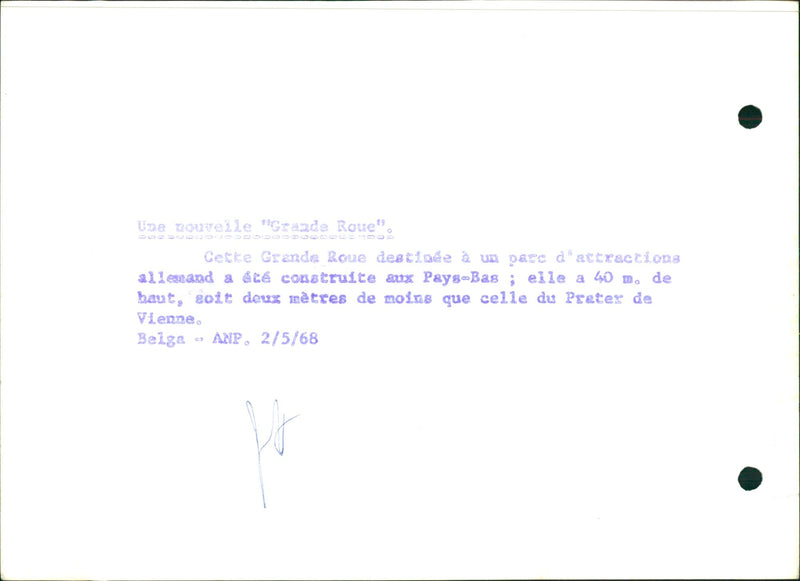 The Big Wheel in the Netherlands - Vintage Photograph