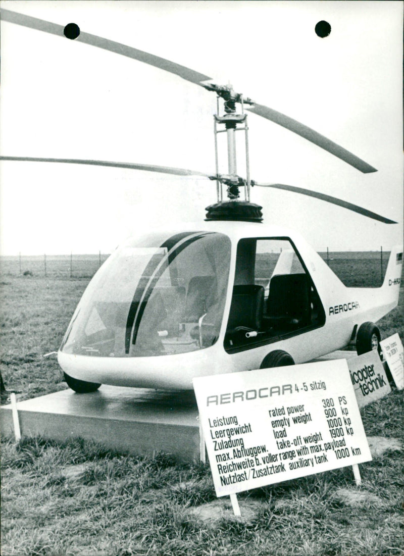 Aerocar - The car of the future - Vintage Photograph