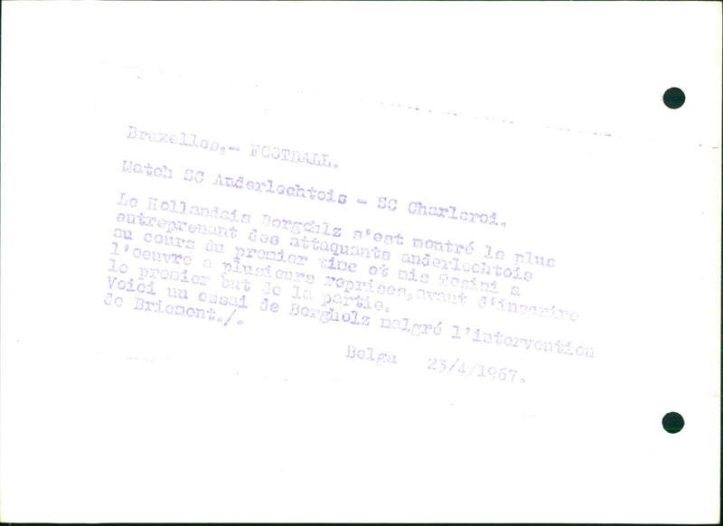 Attempt by Bergholz, intercepted by Briemont - Vintage Photograph