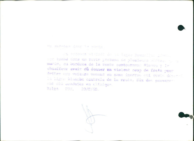 A bus in the ravine - Vintage Photograph