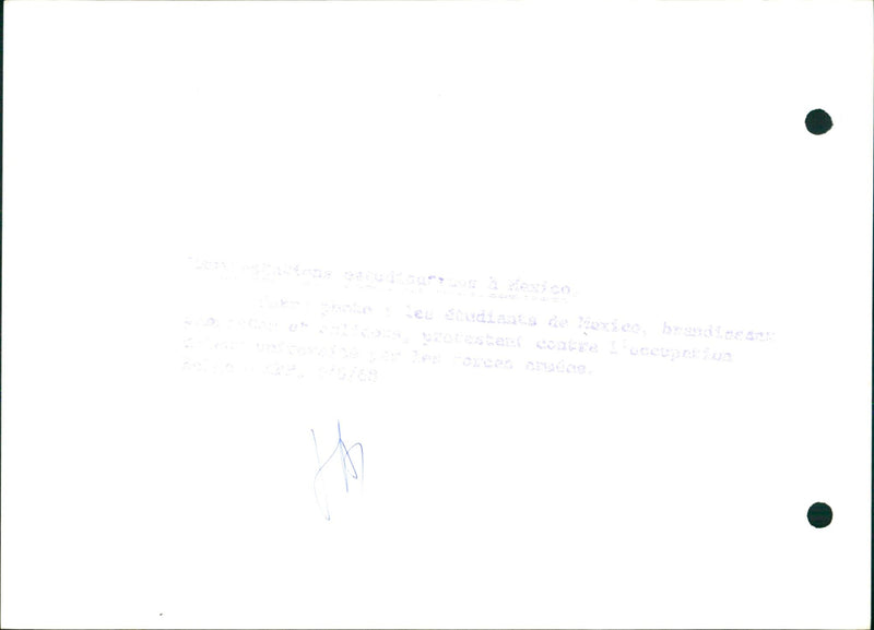 Student protest in Mexico - Vintage Photograph