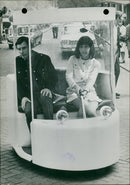 Electrical car. - Vintage Photograph