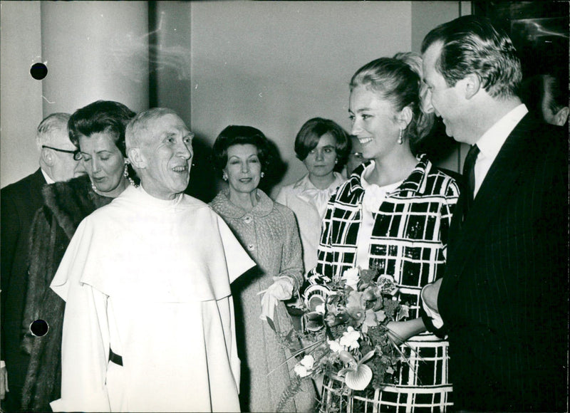 Prince Albert and Princess Paola attend 'Believers and Disbelievers' - Vintage Photograph