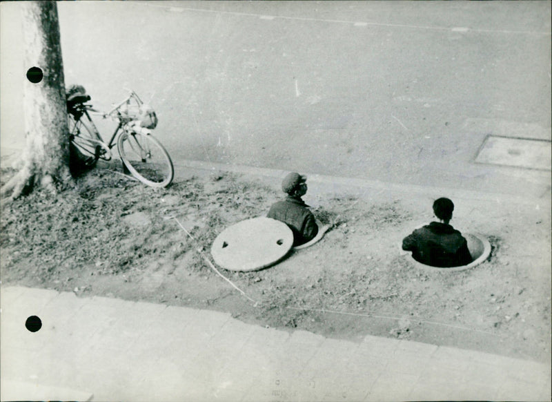 Defense against bombardments - Vintage Photograph