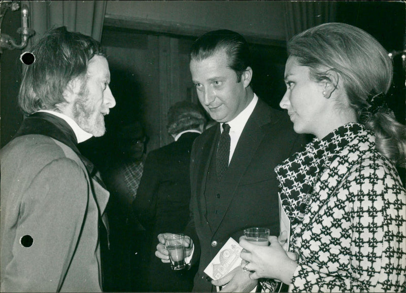 A prince of Liege, with Prince Albert and his wife princess Paola - Vintage Photograph