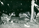 Aftermath of a heavy car crash - Vintage Photograph