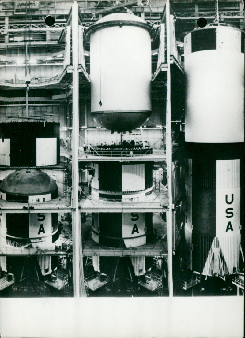 Saturn V rockets - Vintage Photograph