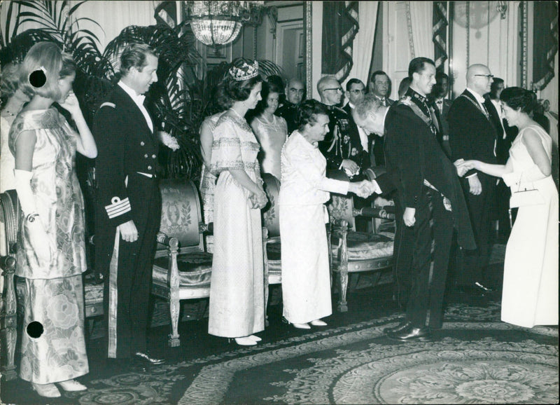 King Baudouin, Queen Fabiola, Urho Kekkonen, Sylvi Salome Uino, Prince Albert - Vintage Photograph