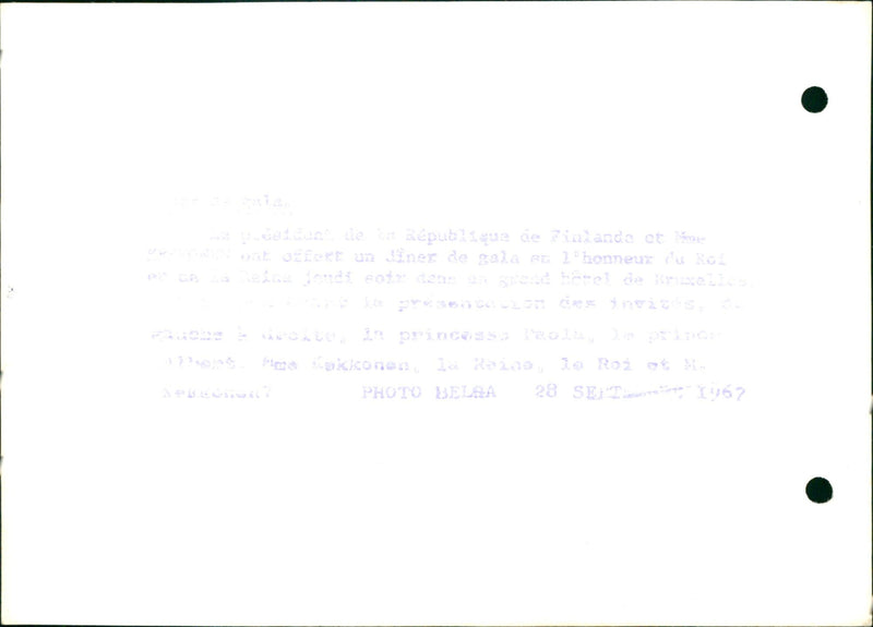 Princess Paola and Prince Albert at a gala - Vintage Photograph