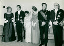 Princess Paola and Prince Albert at a gala - Vintage Photograph