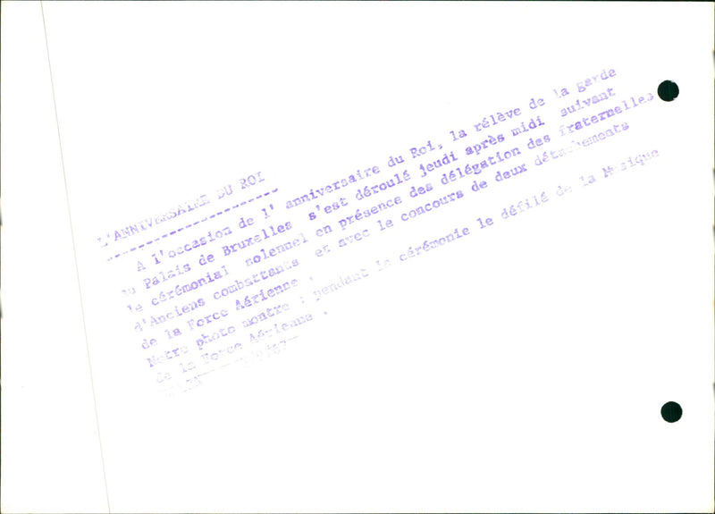 March at the Royal Palace on the birthday of the Belgian King. - Vintage Photograph