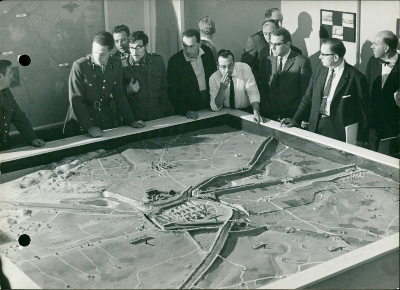 Model of the battle of the Battle of the Yser. - Vintage Photograph