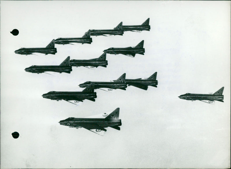 The supersonic fighters of the  "Tiger" squadron of the RAF - Vintage Photograph