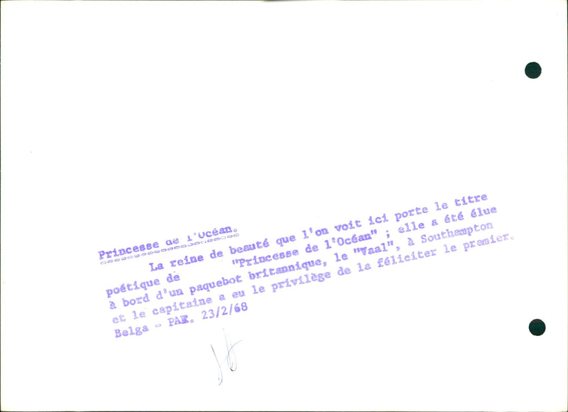 Beauty queen, Princess of the Ocean - Vintage Photograph