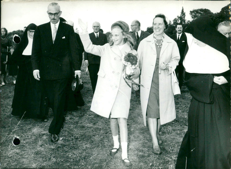 Princess Marie-Christine of Belgium and Mr. and Mrs. Everaerts de Velp - Vintage Photograph