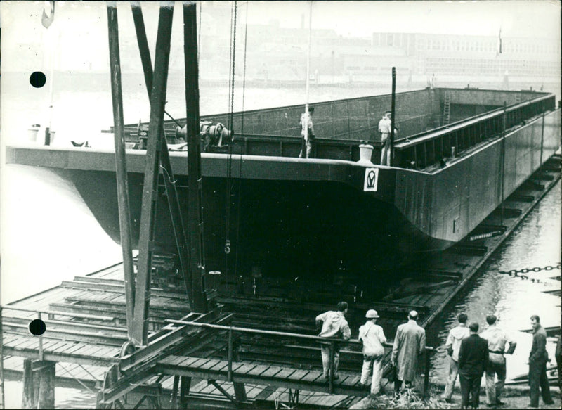 The biggest barge in Europe - Vintage Photograph