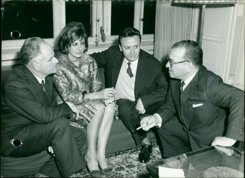 Jean Dellanoy, Sandra Milo, Biraud, de la Patelliere, Pietrangeli - Vintage Photograph