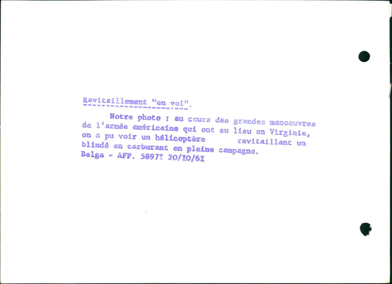 In-flight refueling - Vintage Photograph