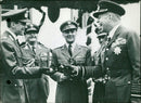 King Paul of Greece chatting with Crown Prince Constantine - Vintage Photograph