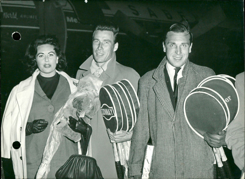 J. Brichant, G. Mezzi, Mrs. Brichant - Vintage Photograph